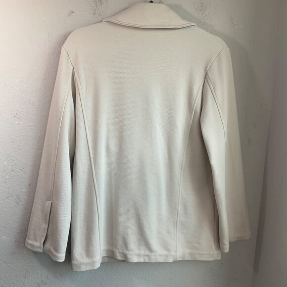 Banana Republic W Sz XS Cream Chore Coat Button-Up Jacket Twill Utility Safari - Picture 2 of 11